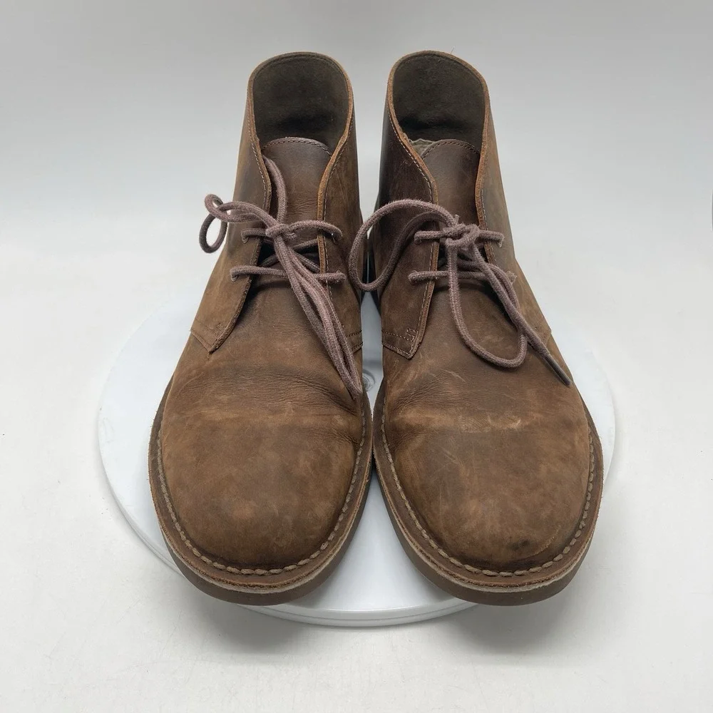 Clarks Bushacre Boots Mens 10.5 M Brown Casual Chukka Preppy Ankle‎ Shoes 15522